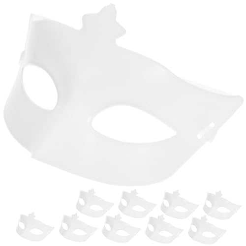 SHERCHPRY 10 Stk Halloween-Maske leere venezianische Maske Party-Halbgesichtsmaske Halbe Gesichtsmaske zum Selbermachen spitz bilden Augenbinde Bodenplatte Make-up-Kostüm-Requisiten Plastik von SHERCHPRY