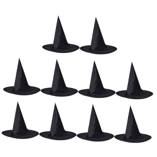 SHERCHPRY 10 Stück Hexen Hut Halloween schwarze Hexenhüte abgestuft Mini Cosplay hängende Hexenhüte Hexenrequisite Halloween-Hutverzierung Kostüm Hexenhut Oxford-Stoff Black SHERCHPRY 10 Stück Hexen Hut Halloween schwarze Hexenhüte abgestuft Mini Cosplay hängende Hexenhüte Hexenrequisite Halloween-Hutverzierung Kostüm Hexenhut Oxford-Stoff Black von SHERCHPRY