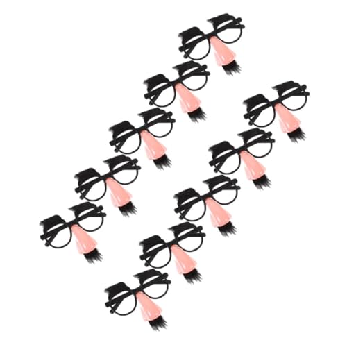 SHERCHPRY 10 Stück Teiliges Große Nasenbrille Lustige Kostümbrille mit Schnurrbart und Augenbrauen für Halloween Party Cosplay Zubehör für Erwachsene von SHERCHPRY