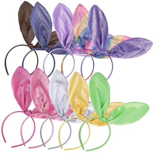 SHERCHPRY 10 Stück Teiliges Hasenohren Haarband für Mädchen Bunte Bunny Ear Stirnbänder Fröhlicher Kopfschmuck Osterhasenohren für Karneval Geburtstag Weihnachten SHERCHPRY 10 Stück Teiliges Hasenohren Haarband für Mädchen Bunte Bunny Ear Stirnbänder Fröhlicher Kopfschmuck Osterhasenohren für Karneval Geburtstag Weihnachten von SHERCHPRY