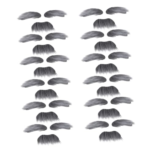 SHERCHPRY 12 Sätze Selbstklebende Fake Schnurrbärte und Augenbrauen Realistische Falsche Gesichtsbehaarung Augenbrauen-Accessoires für Halloween Karneval Party und Cosplay Lustige von SHERCHPRY