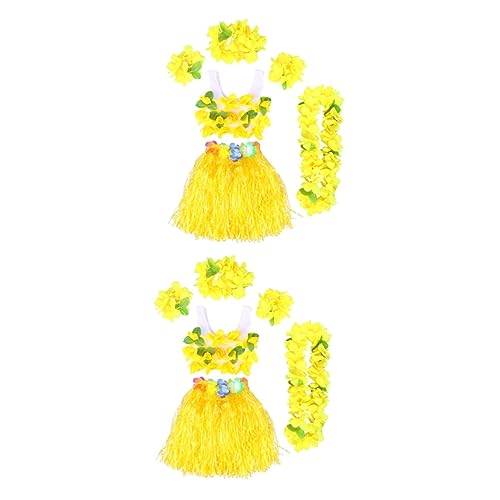 SHERCHPRY 12 Stk kinderkostüm kostüm für kinder sträfling kostüm kinder sträflingskostüm kinder hochzeitsbingo kinderkleider geschenk Mehrfarbig Blumen Requisiten Hula-Tanz Damen Stirnband von SHERCHPRY