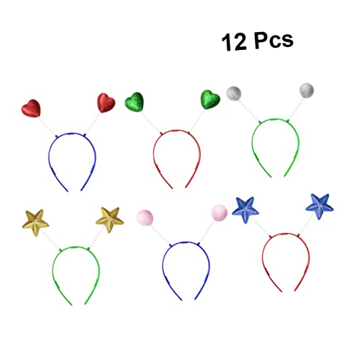 SHERCHPRY 12 Stück Teiliges Stirnband aus Leichtem Sicherem Schaumstoff mit Glitzernden Stern und Herzmotiven Gemischt für Weihnachten Halloween Silvester und Partyzubehör Zufällige Farbe SHERCHPRY 12 Stück Teiliges Stirnband aus Leichtem Sicherem Schaumstoff mit Glitzernden Stern und Herzmotiven Gemischt für Weihnachten Halloween Silvester und Partyzubehör Zufällige Farbe von SHERCHPRY