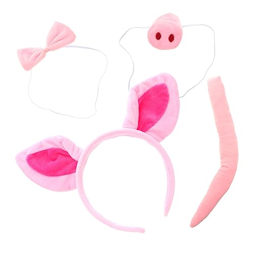 SHERCHPRY 1Satz Schwein Ohr Stirnband und für Tierkostüm Accessoires für Halloween Karneval und Fasching Dekorativer Fliege und Hautfreundlichem Material von SHERCHPRY
