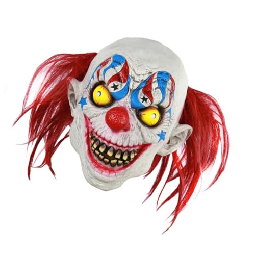 SHERCHPRY 1Stk Halloween Horror Clown Maske Gruselige Clown-Maske Halloween-Masken kopfschmuck Tiara erschreckende gruselige Maske Gruselige Clown-Kopfbedeckung Cosplay Requisiten unheimlich von SHERCHPRY