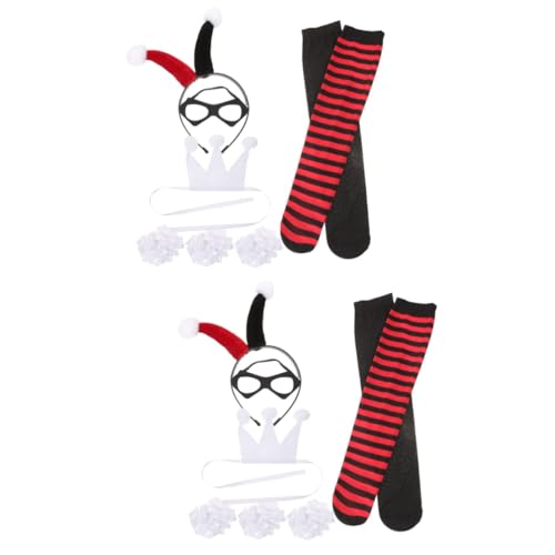 SHERCHPRY 2 Sätze Clown-masken-requisiten Halloween-party-clown-kostüm Clown-haarband Erwachsene Halloween-requisiten Für Halloween-kostümzubehör Für Clown-kostüme Stoff von SHERCHPRY