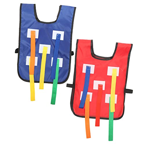 SHERCHPRY 2 Sätze Fangschwanz Spielzeuge für Interaktive Weste mit Bändern Outdoor Sportaktivitäten für Kindergarten Teamwork und Spaß für Jungen und Mädchen von SHERCHPRY