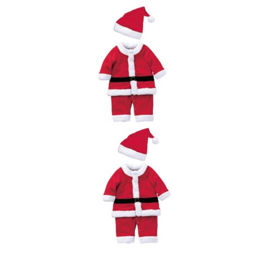 SHERCHPRY 2 Sätze Kleidung Kleider Weihnachtsoutfits Weihnachtsmannkostüm Für Jungen Weihnachtsanzug Für Jungen Weihnachtsmann-outfits Für Jungen Weihnachten Rot Kind von SHERCHPRY