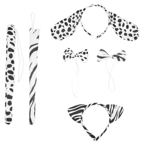 SHERCHPRY 2 Sätze Kostüm mit Haarreifen und Fliege Teiliges für Zebra und Fleckiger Hund für Karneval Halloween Cosplay und Themenpartys SHERCHPRY 2 Sätze Kostüm mit Haarreifen und Fliege Teiliges für Zebra und Fleckiger Hund für Karneval Halloween Cosplay und Themenpartys von SHERCHPRY