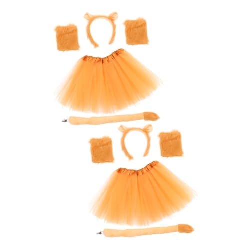 SHERCHPRY 2 Sätze -Stirnband und Handschuhe halloween costume halloween kleidung, Stirnband und Cosplay-Schwanzstütze -Stirnband und Tutu-Rock Plüsch von SHERCHPRY