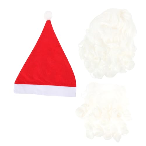 SHERCHPRY 2 Sätze Weihnachtsanzug Erwachsener Weihnachtsbart Weihnachtsmann Kostüm Zubehör Feiertagshüte Party Santa Bart Requisiten-kit Für Das Weihnachtsmann-kostüm Männer Hüte Polyester SHERCHPRY 2 Sätze Weihnachtsanzug Erwachsener Weihnachtsbart Weihnachtsmann Kostüm Zubehör Feiertagshüte Party Santa Bart Requisiten-kit Für Das Weihnachtsmann-kostüm Männer Hüte Polyester von SHERCHPRY