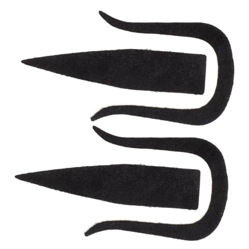 SHERCHPRY 2 Sätze kreativer Mann Schnurrbart falscher Bart Whisker Eber gefälscht Bartformer Halloween mitgebsel Halloween oblaten Falscher Bart für Männer Fake-Bart-Requisite Flanell Black von SHERCHPRY