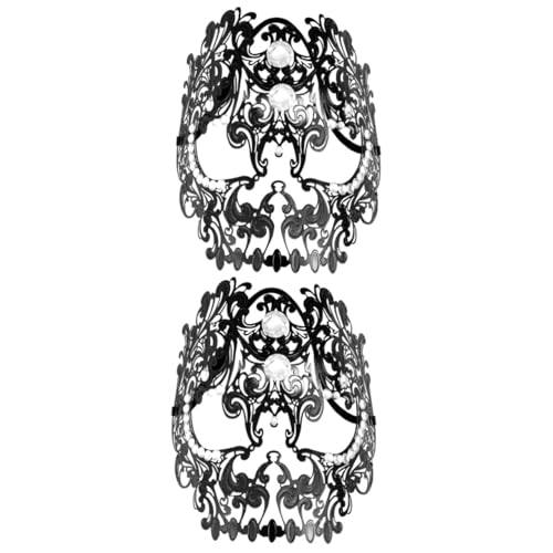 SHERCHPRY 2 Stk Tanzmaske Halloween-Schädel Outfit Partymaske Maskerade-Maske kleidung Maske aushöhlen Kostüm Abschlussball Maske Metall bilden Diamantkugel Männer und Frauen Acrylbohrer SHERCHPRY 2 Stk Tanzmaske Halloween-Schädel Outfit Partymaske Maskerade-Maske kleidung Maske aushöhlen Kostüm Abschlussball Maske Metall bilden Diamantkugel Männer und Frauen Acrylbohrer von SHERCHPRY