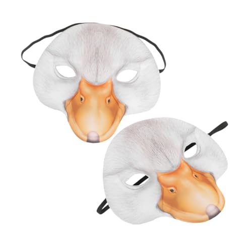 SHERCHPRY 2 Stück Entenmaske lustige maske halloween dekoration Duckface-Maske halloween maske Halloweenmaske Tiergesichtsmaske Horrormaske Ente Gesichtsmaske Halloween Tiermasken Eva Weiß von SHERCHPRY