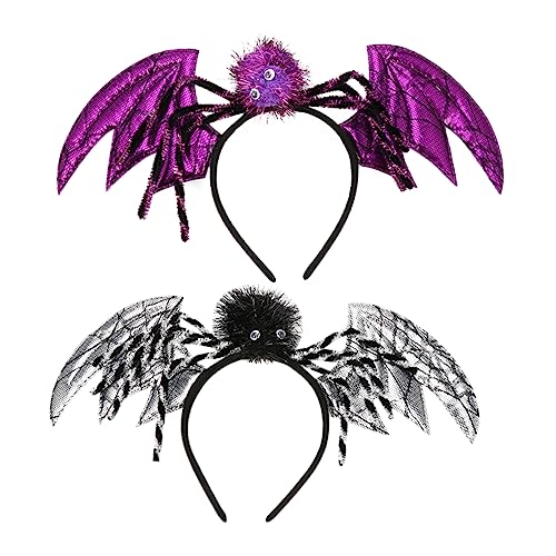 SHERCHPRY 2 Stück Halloween Haarreif mit Spinnen und Fledermaus Lustige Kostüm Accessoires für Halloween Karneval und Mottopartys Kreative Fotorequisiten und Rollenspiel Zubehör SHERCHPRY 2 Stück Halloween Haarreif mit Spinnen und Fledermaus Lustige Kostüm Accessoires für Halloween Karneval und Mottopartys Kreative Fotorequisiten und Rollenspiel Zubehör von SHERCHPRY