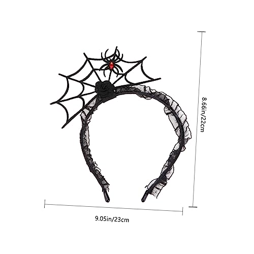 SHERCHPRY 2 Stück Halloween Spinnen Haarband Große Spinne mit Spinnennetz Kopfband Unisex Kostüm Accessoire für Party Karneval Cosplay von SHERCHPRY