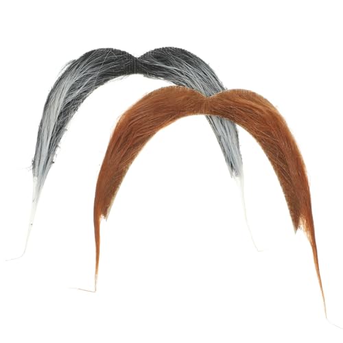SHERCHPRY 2 Stück Halloween-bart Halloween Bart Gefälscht Kostüm Bartshampoo Und Spülung Gesichts- Maske Bartglätter Falscher Bart Für Männer Halloween-Party-Requisiten Cosplay-bart Stoff von SHERCHPRY