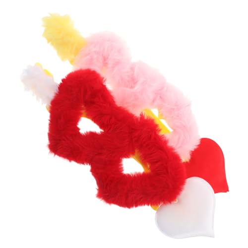 SHERCHPRY 2 Stück Herzförmige Plüsch Sonnenbrillen Unisex Kuschelige Partybrille Für Hochzeiten Junggesellenabschiede Karneval Valentinstag Kostümpartys Erwachsene von SHERCHPRY