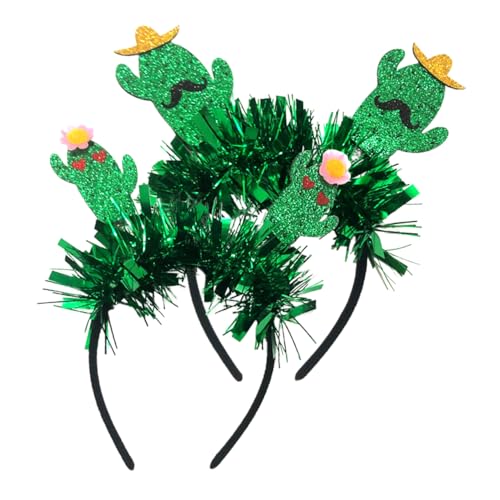 SHERCHPRY 2 Stück Kaktus Haarreif für Paare Cosplay Stirnband für Partys und Festlichkeiten Langlebiges Haarschmuck mit Entzückendem Design von SHERCHPRY