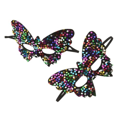 SHERCHPRY 2 Stück Maskerademaske Mit Elastischem Band, Venezianischer Aufnäher, Pailletten, Schmetterling, Prinzessin, Halbes Gesicht, Partymaske Für Venezianischen Karneval, Halloween Und SHERCHPRY 2 Stück Maskerademaske Mit Elastischem Band, Venezianischer Aufnäher, Pailletten, Schmetterling, Prinzessin, Halbes Gesicht, Partymaske Für Venezianischen Karneval, Halloween Und von SHERCHPRY