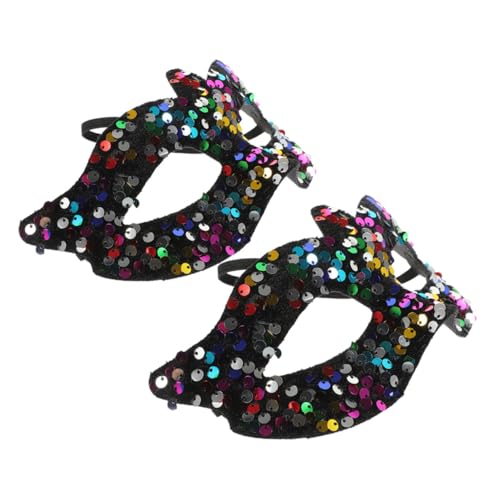 SHERCHPRY 2 Stück Paillettenmaske Maskerade Abschlussballmaske Karnevalsmasken Für Erwachsene Halloween Maske Für Erwachsene Halloween Teufelsmaske Halloween Kostümmaske Partymaske von SHERCHPRY