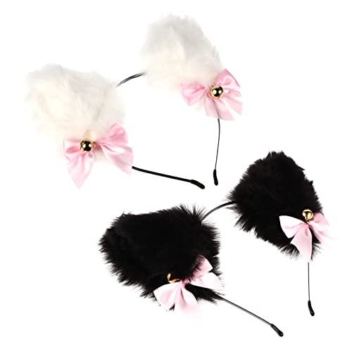 SHERCHPRY 2 Stück Plüsch Katzenohren Haarreif mit Glöckchen Stylisches Kopfbedeckung für Mädchen und Damen für Kostümpartys und Cosplay Süß und Hautfreundlich SHERCHPRY 2 Stück Plüsch Katzenohren Haarreif mit Glöckchen Stylisches Kopfbedeckung für Mädchen und Damen für Kostümpartys und Cosplay Süß und Hautfreundlich von SHERCHPRY