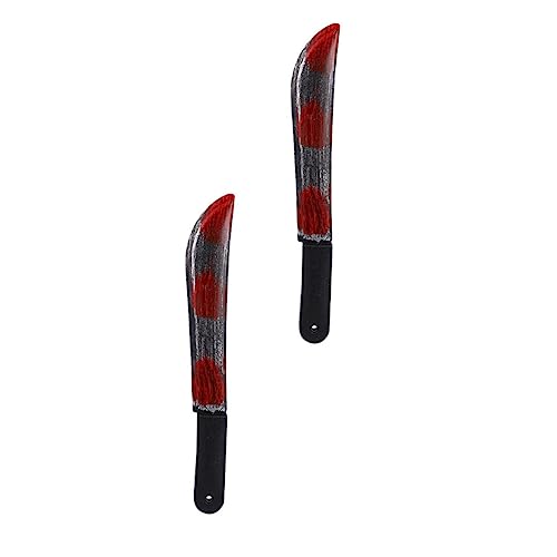SHERCHPRY 2 Stück Requisiten für Simulationsmesser Miniatur Halloween-Requisite einziehbar lustig Halloween Costume Halloween Kleidung Partyzubehör Cosplay -Requisite Plastik von SHERCHPRY