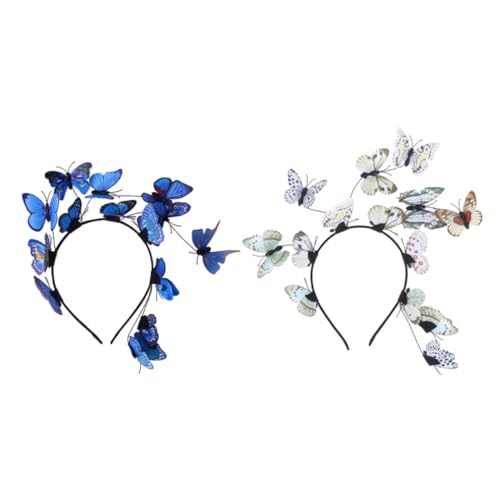 SHERCHPRY 2 Stück Schmetterlings Haarschmuck Braut Haarband Accessoire für Outfits und Hochzeiten Vivid Schmetterlinge Bequem und von SHERCHPRY