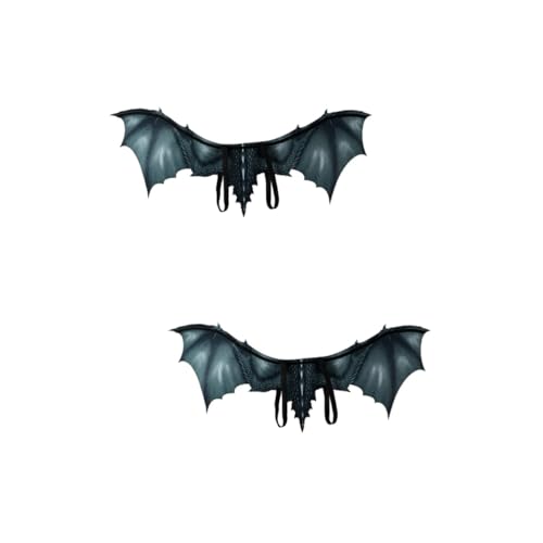 SHERCHPRY 2 Stück Schwarze Drachenflügel Cosplay Flügel Vliesstoff für Erwachsene Halloween Kostüm Bühnenrequisite Faschingsparty Zubehör SHERCHPRY 2 Stück Schwarze Drachenflügel Cosplay Flügel Vliesstoff für Erwachsene Halloween Kostüm Bühnenrequisite Faschingsparty Zubehör von SHERCHPRY