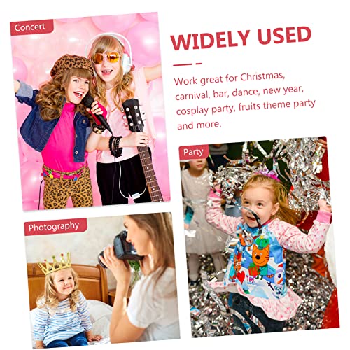 SHERCHPRY 2 Stück Teiliges Erdbeer Stirnband für Mädchen Süßes Haaraccessoire mit Weichem Material Bequemes Obst Haarband für Kostüme Fasching Party Karneval und Alltag von SHERCHPRY