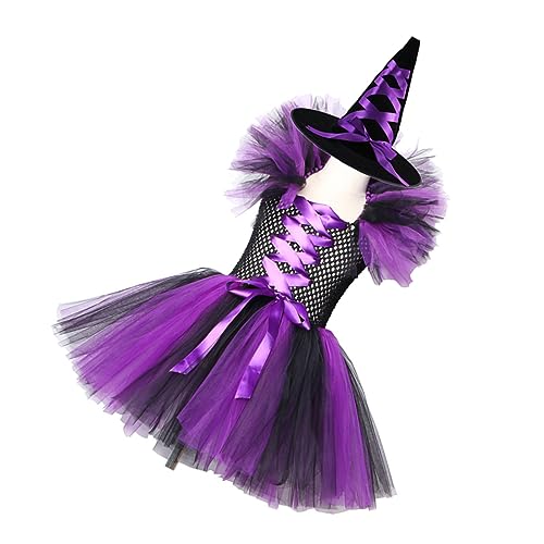 SHERCHPRY 2 Stück Teiliges Hexenkostüm für Mädchen mit Puffrock und Hut Halloween Kostüm für Geeignet für Partys Geburtstagsfeiern und Besondere Anlässe und Schwarz Jahre SHERCHPRY 2 Stück Teiliges Hexenkostüm für Mädchen mit Puffrock und Hut Halloween Kostüm für Geeignet für Partys Geburtstagsfeiern und Besondere Anlässe und Schwarz Jahre von SHERCHPRY