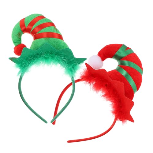 SHERCHPRY 2 Stück Teiliges Weihnachts Party Haarreif mit Glocken und Federn Festival Kopfschmuck für Erwachsene Langlebig Bequeme für Kostüm und Bühnenauftritte von SHERCHPRY