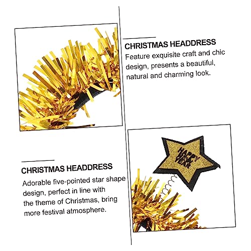 SHERCHPRY 2 Stück Weihnachtlicher Fünfzackiger Stern Haarreif Kopfschmuck für Erwachsene Festliche Xmas Party Accessoires Umweltfreundlich Geruchlos von SHERCHPRY