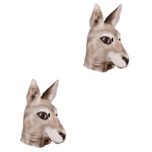 SHERCHPRY 2 Stück Witzige Vollgesichts Maske Umweltfreundlichem Material Lustige Halloween Kopfbedeckung für Maskenball Karneval Cosplay und Party Unisex Spaß Maske von SHERCHPRY