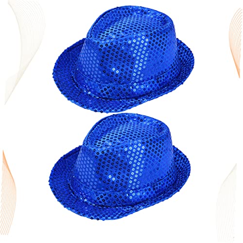 SHERCHPRY 2 Stücke Pailletten Jazz Hüte Blau Glänzende Kostümaccessoires für Erwachsene und Partyhut Unisex Verkleidung für Halloween Steampunk Mottopartys und Shows SHERCHPRY 2 Stücke Pailletten Jazz Hüte Blau Glänzende Kostümaccessoires für Erwachsene und Partyhut Unisex Verkleidung für Halloween Steampunk Mottopartys und Shows von SHERCHPRY