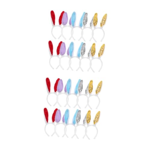 SHERCHPRY 20 Stck Teiliges Party Haarreif mit Plüsch Hasenohren Bunte Haarbänder Weiche Kopfbedeckung für Kostüm und Bühnenauftritt Zufällige Farbe Zufällige Farbe von SHERCHPRY