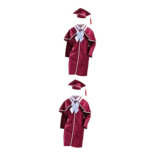 SHERCHPRY 2St Formelle Kleidung für Kinder beleuchteter Kürbis Kinder und Kleid Rolllineal Muscheltablett Abschlusskleider für Kinder Meister und Kleid Doktor und Kleid Kostüme von SHERCHPRY