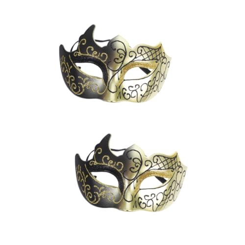 SHERCHPRY 2St Halbgesichts-Flammenmaske Vintage-Kleidung für Männer Abschlussballmaske die Blitzmaske Halloween Party Kostüm-Party-Dekor Karneval-Masken Partymaske Kostüm Party Maske Dekor von SHERCHPRY