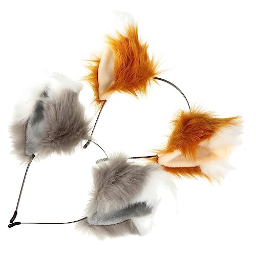 SHERCHPRY 2Stücke Tier Haarreifen mit Flauschigem Design Kopfbedeckung für Damen Halloween Rollenspiele und Bühnenaufführungen Leicht und Bequem von SHERCHPRY