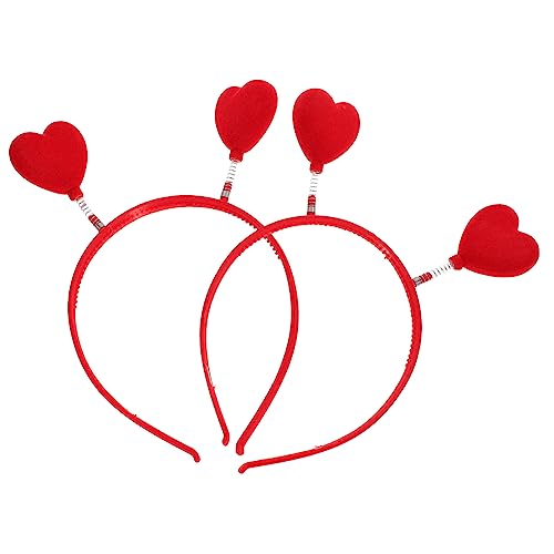 SHERCHPRY 2Stücke Valentinstag Stirnbänder Rote Bopper Haaraccessoires Für Partys Und Hochzeiten Für Romantische Anlässe Und Fotoshootings von SHERCHPRY