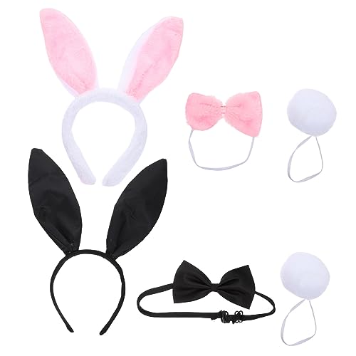 SHERCHPRY 2sätze Kaninchen Ohren Stirnbänder Mit Schwänzen Kostüm Requisiten Stoffmaterial Haarbänder Für Party Karneval Festivaldekoration SHERCHPRY 2sätze Kaninchen Ohren Stirnbänder Mit Schwänzen Kostüm Requisiten Stoffmaterial Haarbänder Für Party Karneval Festivaldekoration von SHERCHPRY
