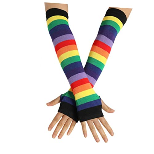 SHERCHPRY 2St Damen Handschuhe Mädchen Handschuh warme Socken für Frauen Mädchen Kleidung Kleider Regenbogenhandschuhe bunte warme Socken fingerlos thermische Socken Passen von SHERCHPRY