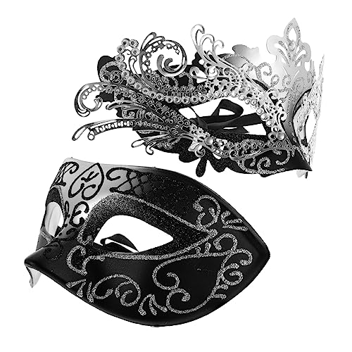 SHERCHPRY 2St Halloween-Maske Abschlussball Anzug Maskerademaske für Männer Maskerade-Maske Halloween-Zubehör Maskerade Masken Cosplay schmücken Lieferungen bilden Fräulein Requisiten Metall von SHERCHPRY