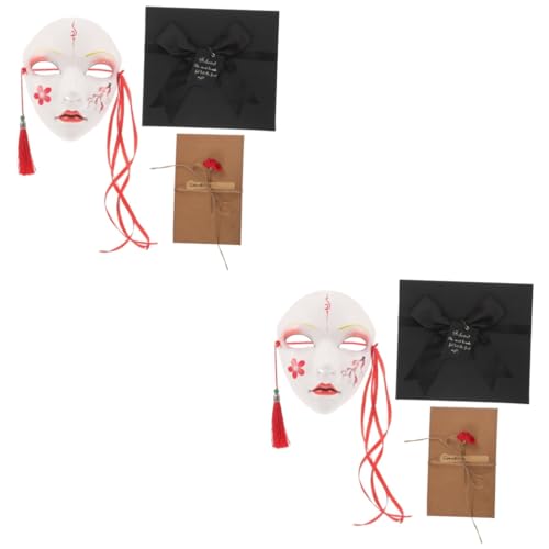 SHERCHPRY 2st Hanfu-maske Festivalmaske Maskerade-maske Streichmasken-dekor Halloween-maske Cosplay-masken Festival-streich-tool Maskendekor Aus Kunststoff Mitglied Abschlussball Plastik von SHERCHPRY