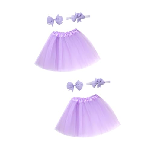 SHERCHPRY 2St Baby-Outfit Performance-Kostüm Kinderkleidung Kleider Mädchen-Outfits Bekleidung Tutu-Kleid Krawatte Stirnband Kopfbedeckung Prinzessinenkleid Kleine Rock von SHERCHPRY