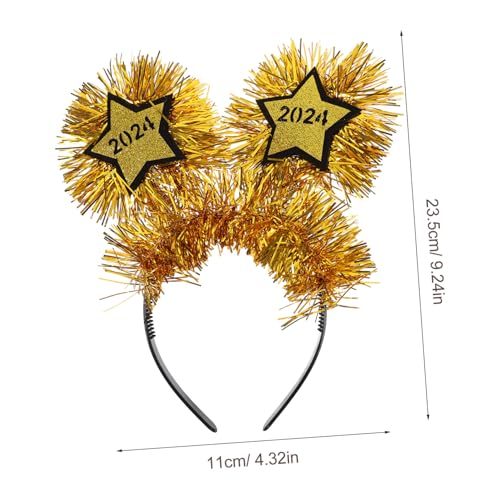 SHERCHPRY 3 Stck Teiliges Glitzer Stirnband Langlebig und Dekorativ Festliches Neujahrs Accessoire mit Stern und Zahlendesign für Frauen Partyfavors und Fotorequisiten von SHERCHPRY
