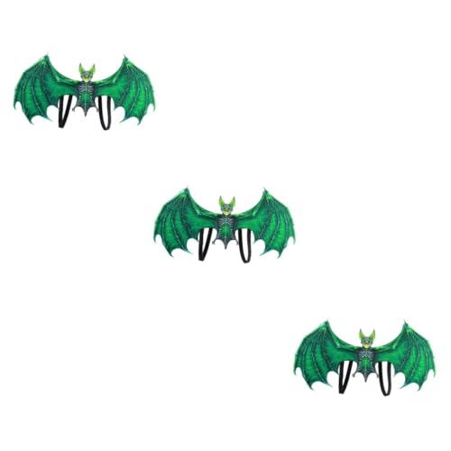 SHERCHPRY 3 Stk Fledermausflügel Schädelmaske Vampirfledermaus Kostüm Für Kinder Fledermauskostüm Flügel Kostüm Steampunk-maske Kostüme Für Erwachsene Halloween Pu-schaum Und Vliesstoff von SHERCHPRY