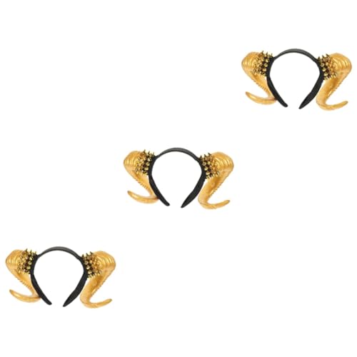 SHERCHPRY 3 Stück Goldener Hörner Haarreif Cosplay Stirnband Halloween Kopfschmuck Leichtes Atmungsaktives Party Accessoire für Damen und Geburtstagsfeiern SHERCHPRY 3 Stück Goldener Hörner Haarreif Cosplay Stirnband Halloween Kopfschmuck Leichtes Atmungsaktives Party Accessoire für Damen und Geburtstagsfeiern von SHERCHPRY