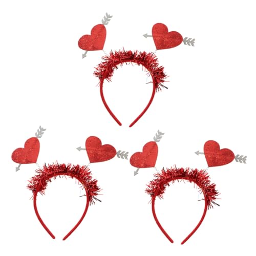 SHERCHPRY 3 Stück Haarreif Valentinstag Kostüm Zubehör Leichtes und Komfortables Headdress für Partys und Feierlichkeiten für Hochzeiten und Karneval von SHERCHPRY