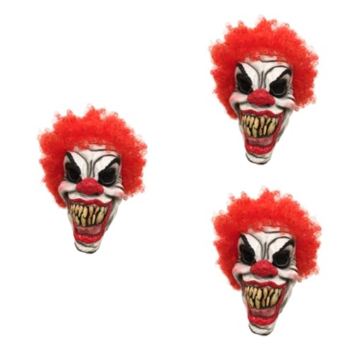 SHERCHPRY 3 Stück Maskerade Maske Halloween Maske Terror Gesichtsmaske Clown Maske Party Kostüm Maske Gruselige Maske von SHERCHPRY